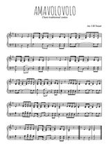 Téléchargez l'arrangement pour piano de la partition de Amavolovolo en PDF